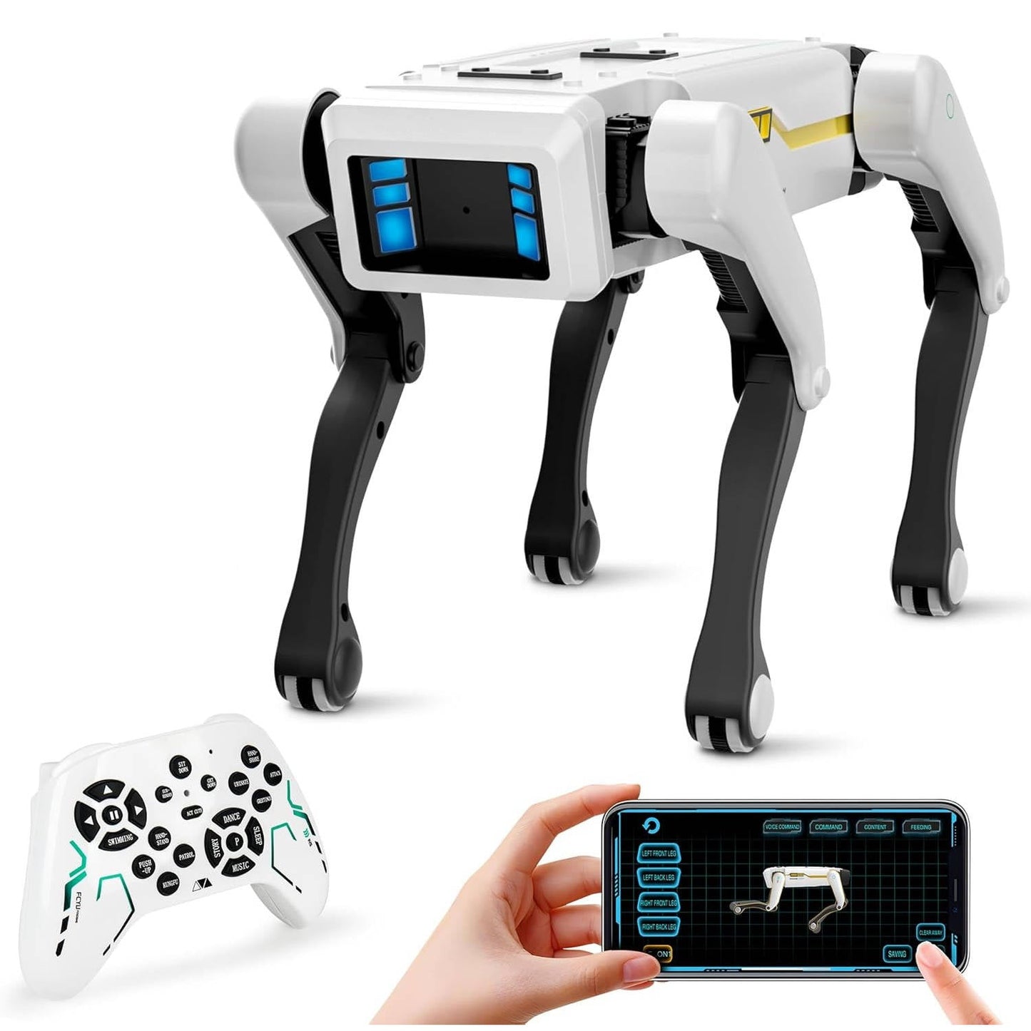 Smart Robot Dog, Interactive STEM Pet with Voice Control, 30+ Actions and APP Programming, Durable Design for Kids Age 6+, Compatible with iOS, Android