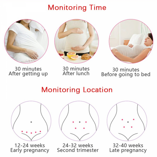 Handheld Fetal Heartbeat Monitor with LCD Display and Noise Filtering Probe