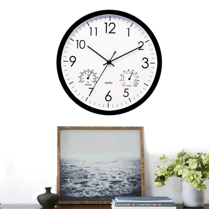 Outdoor Garden Clock with Temperature and Humidity Display, 11.81in Dial
