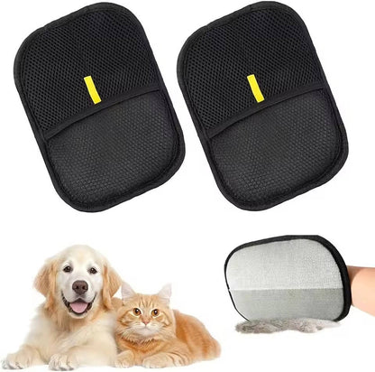 Pet Hair Removal Glove with Electrostatic Dual-Sided Surface and Mesh Back, Washable