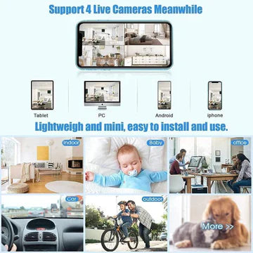 Mini Wireless Magnetic Camera, Live Audio and Video Monitoring in Real Time