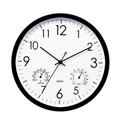 Outdoor Garden Clock with Temperature and Humidity Display, 11.81in Dial