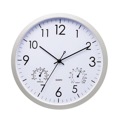 Outdoor Garden Clock with Temperature and Humidity Display, 11.81in Dial