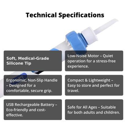 Electric Ear Cleaning Tool with Silicone Tip and 60-Minute Battery, Portable Design