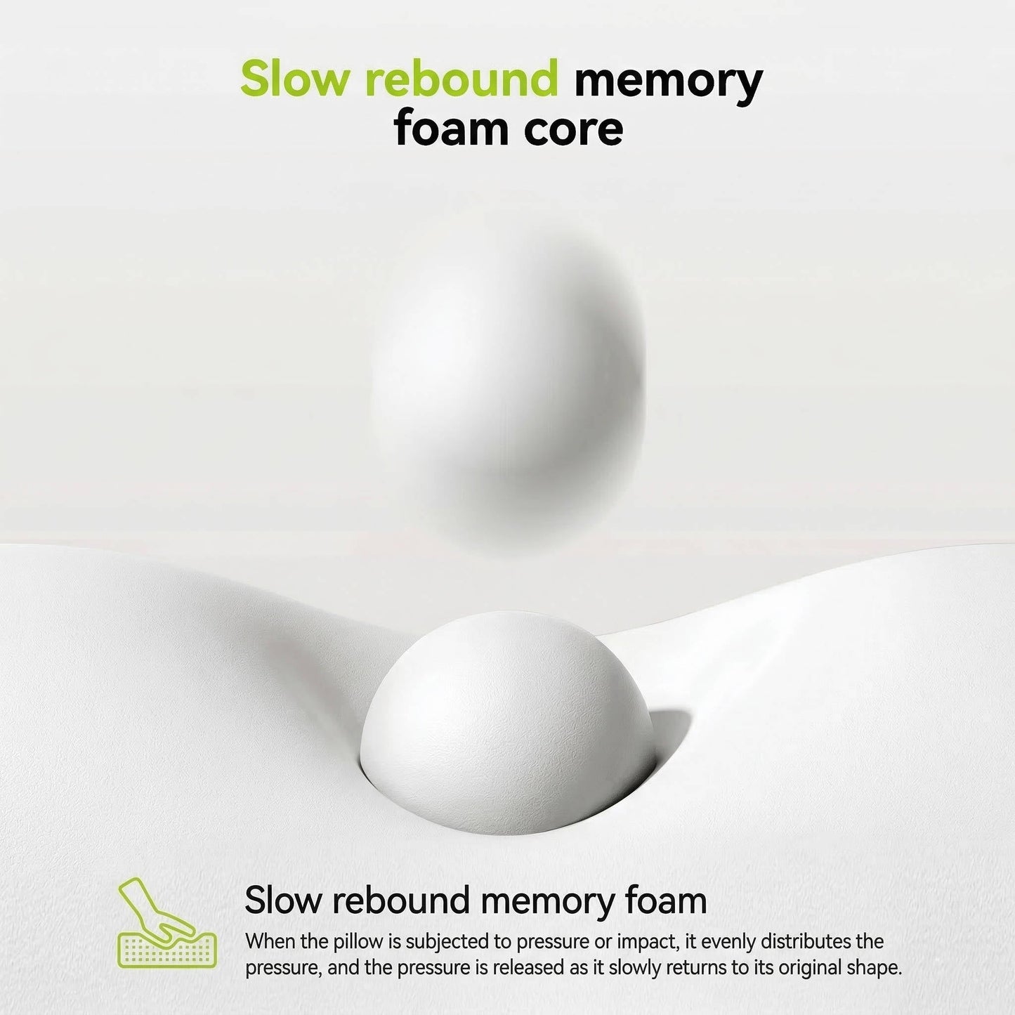 Cervical Memory Foam Neck Pillow, Ergonomic Cooling Support for Side and Back Sleepers with Adjustable Ice Silk Case