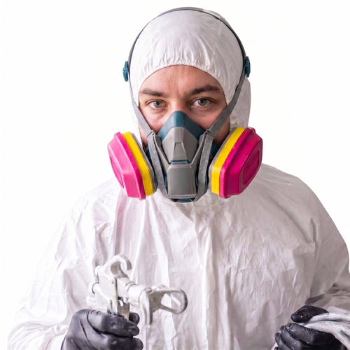 Multi-Purpose Reusable Respirator Mask with Quick Latch, NIOSH 60923 OV/AG/P100 Cartridge, Size Medium