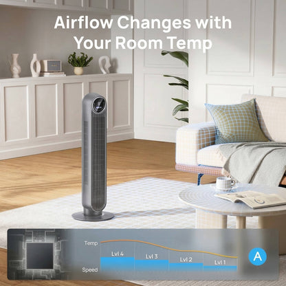 Portable Ac Unit Air Conditioner for Home and Office, Bladeless Air Cooler Tower Fan, Ultra Quiet, 8 Speeds, 4 Modes