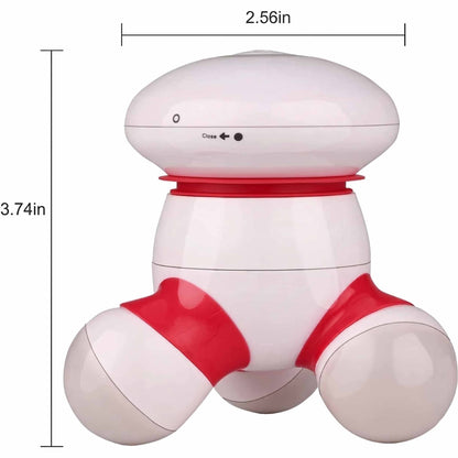 Handheld Body Massager Portable Mini Vibrating Massager with LED Light, Battery Operated for Neck Back Arms Legs Pain Relief Easy Grip