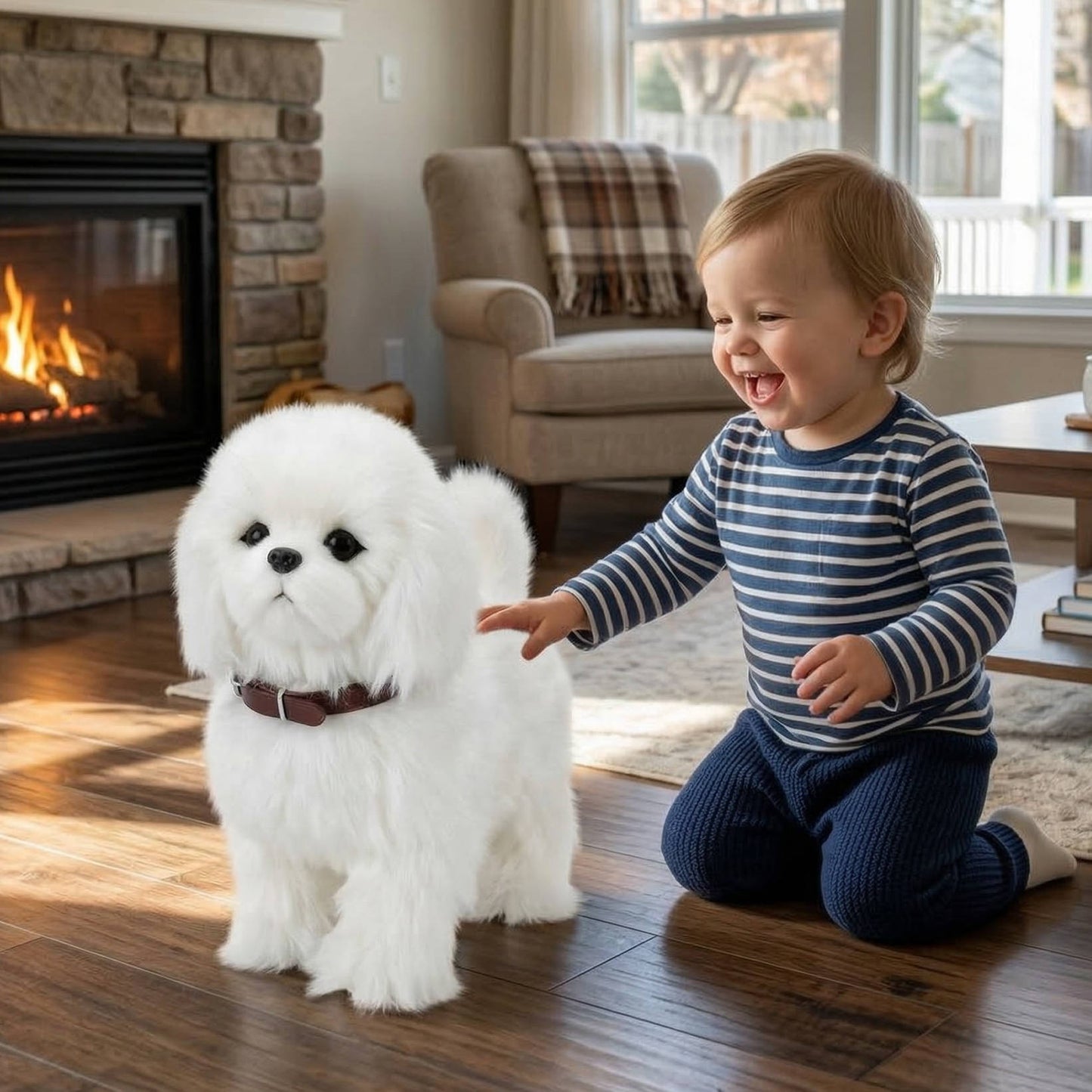 Realistic Interactive Dog Robot, Walking, Barking and Wagging Dog
