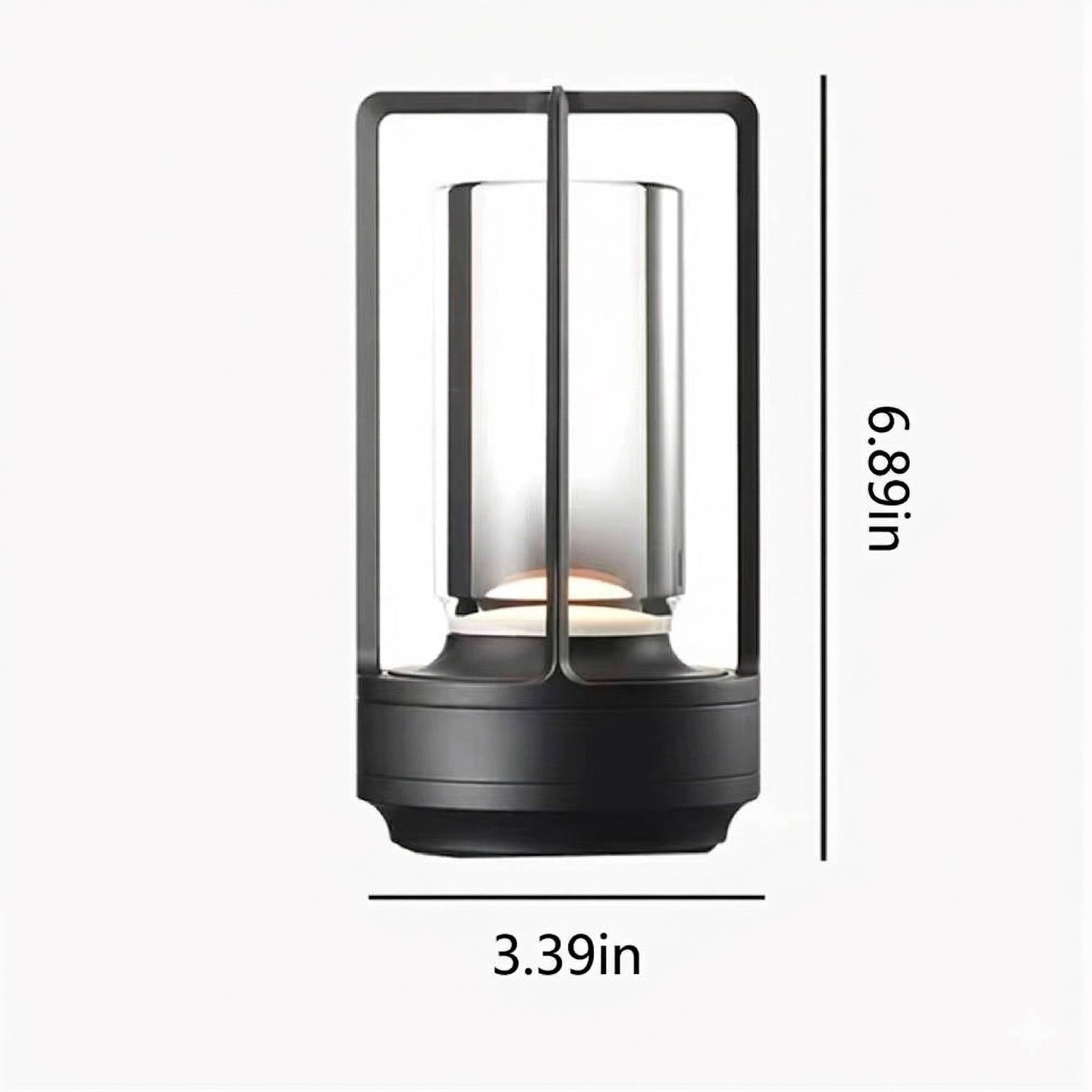 Crystal Lantern Table Lamp with 3 Level Touch Dimmer and Waterproof Design