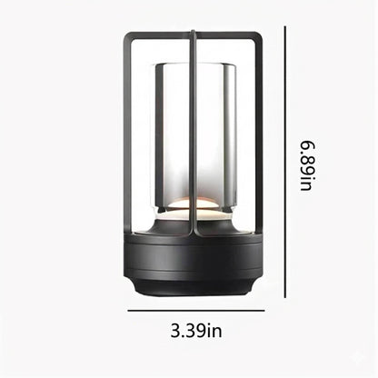 Crystal Lantern Table Lamp with 3 Level Touch Dimmer and Waterproof Design