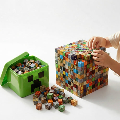 205pcs Magnetic Building Blocks with Storage Box and Figurines