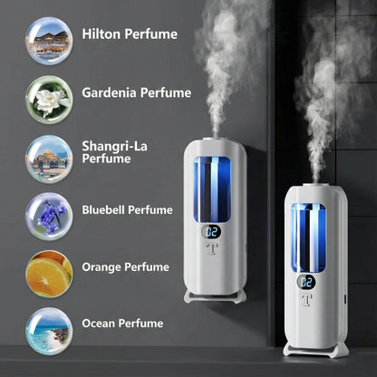 Air Humidifier and Aromatherapy Diffuser with Digital Display and Colored LED Lights