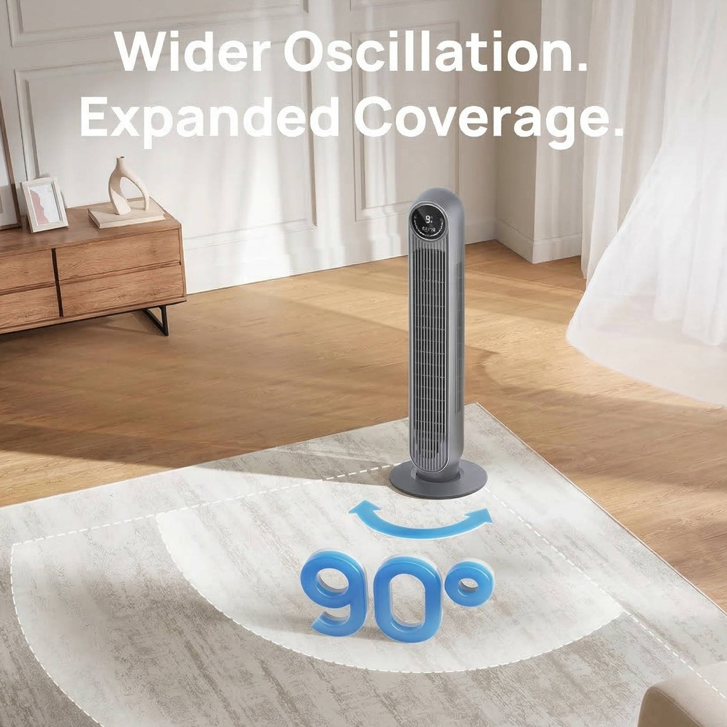 Portable Ac Unit Air Conditioner for Home and Office, Bladeless Air Cooler Tower Fan, Ultra Quiet, 8 Speeds, 4 Modes