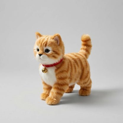 Realistic Interactive Tabby Robot Kitten, Walking and Meowing Robot Cat