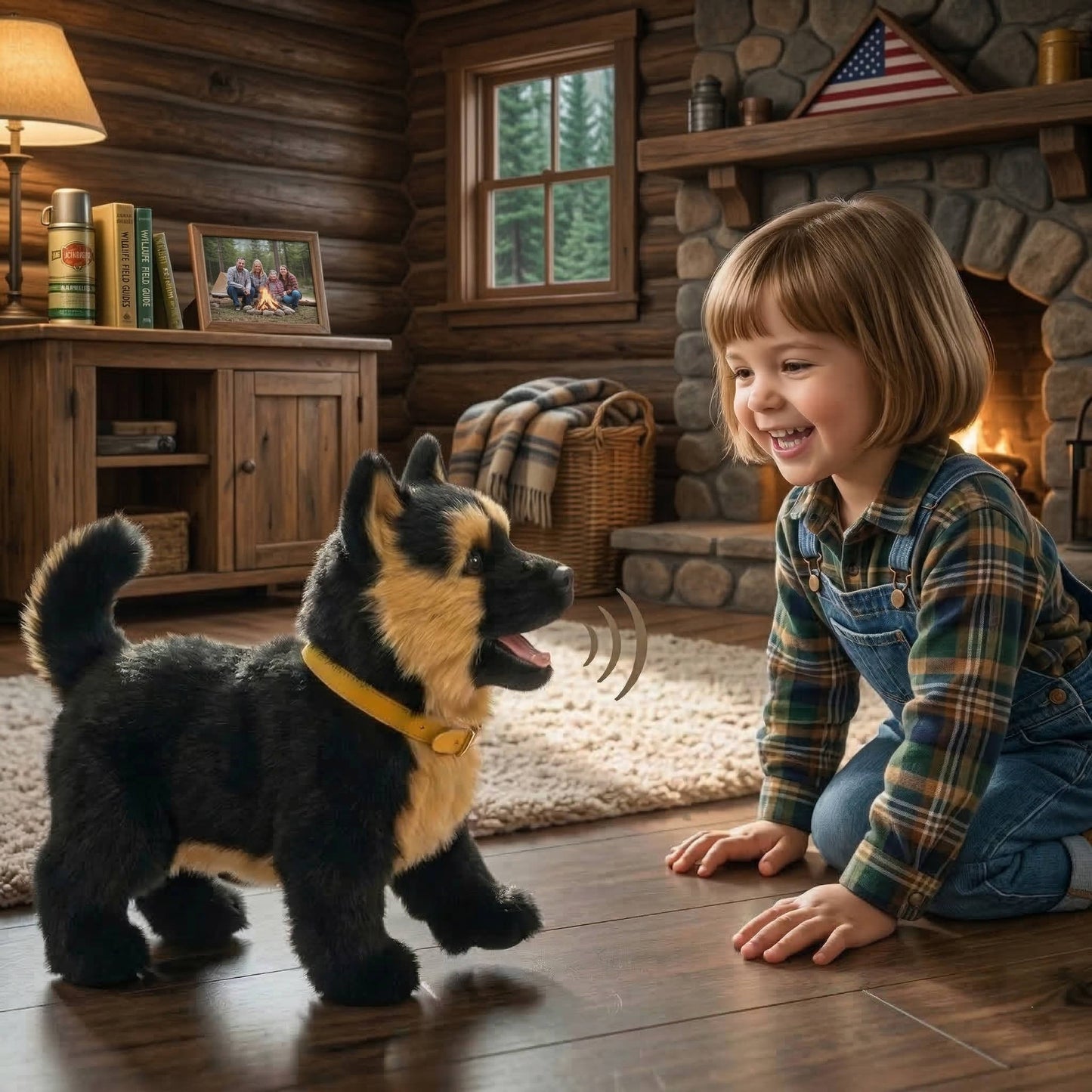 Realistic Interactive Dog Robot, Walking, Barking and Wagging Dog