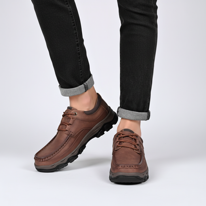 Orthopedic Comfort Shoes for Men with Vegan Leather and Cushioned Insole, Non-Slip Rubber Sole