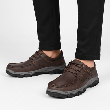 Orthopedic Comfort Shoes for Men with Vegan Leather and Cushioned Insole, Non-Slip Rubber Sole