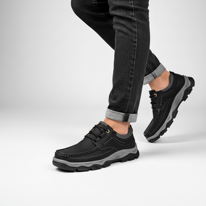 Orthopedic Comfort Shoes for Men with Vegan Leather and Cushioned Insole, Non-Slip Rubber Sole