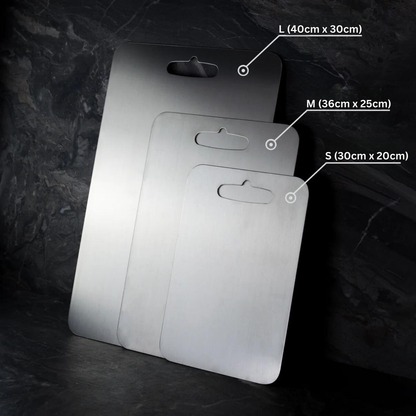 Titanium Cutting Board with Antibacterial Surface and Rounded Safety Edges