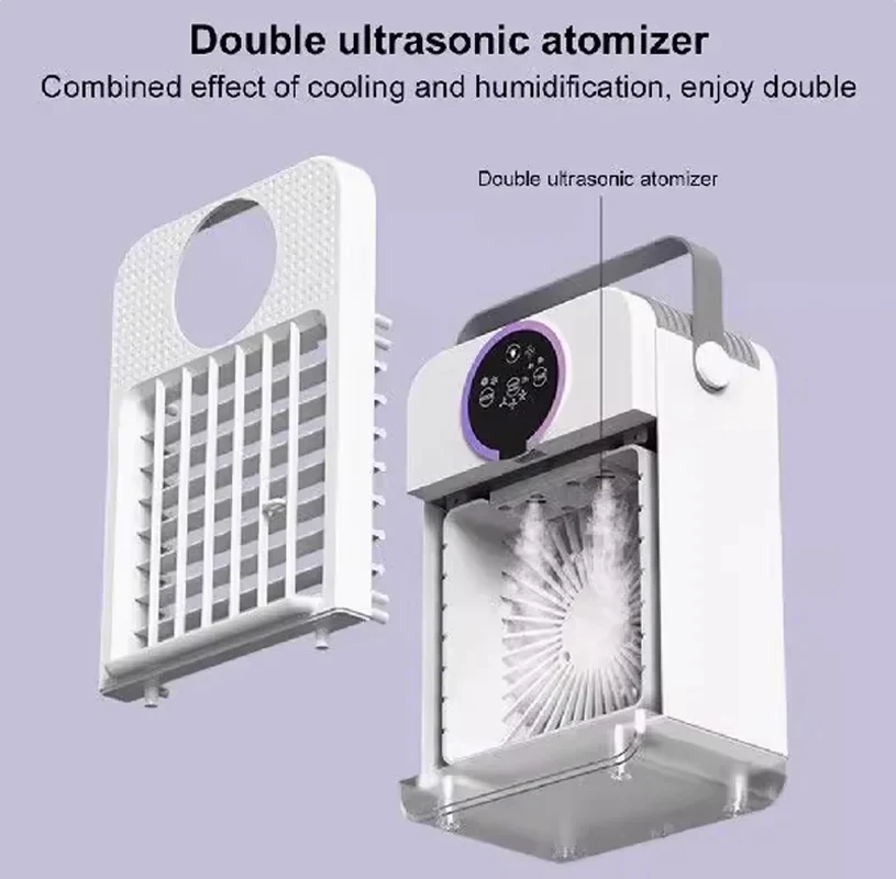 Mini Portable Air Conditioner with Touchscreen and Mist Cooling