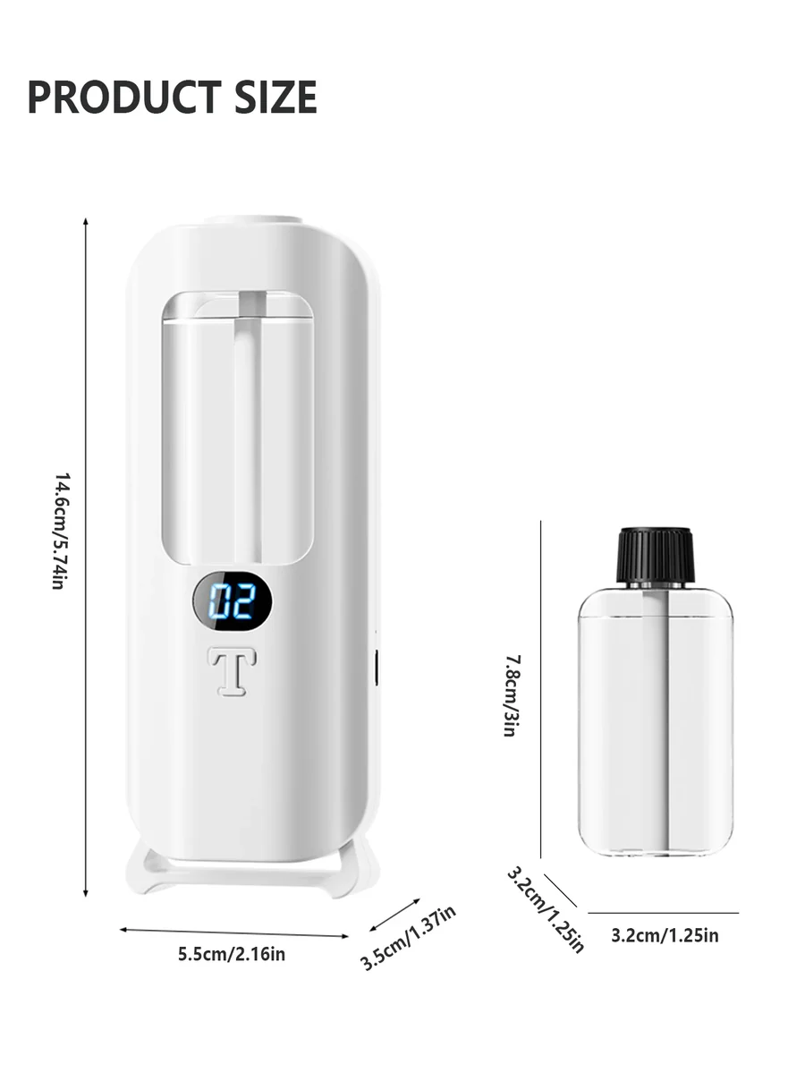 Rechargeable Essential Oil Diffuser with 5 Spray Modes