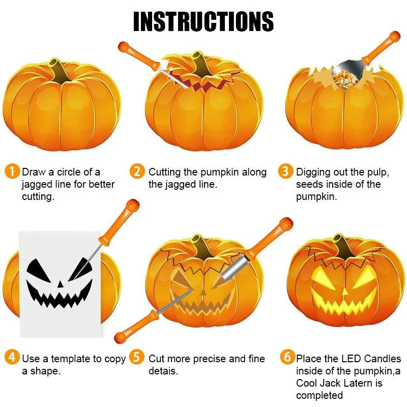 Pumpkin Cutting Set Stainless Steel Cutting Tool Set