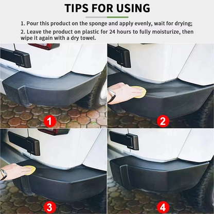 Car Plastic Restorer, Revive and Protect Faded Automotive Plastics