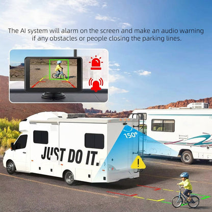 Wireless Solar Backup Camera Kit, HD 1080P 7 Monitor for RV Truck Trailer Camper