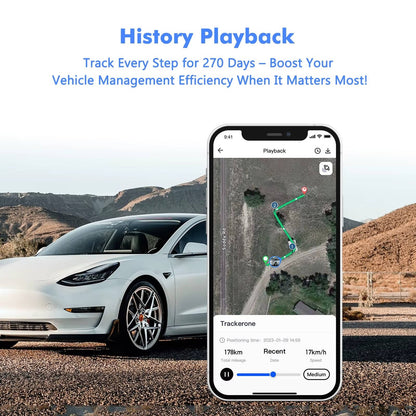 Hidden Wireless GPS Tracker, Global Real Time Car Locator with IoT SIM, Vibration Alarm and Geo Fence, Long Life Anti Theft Device