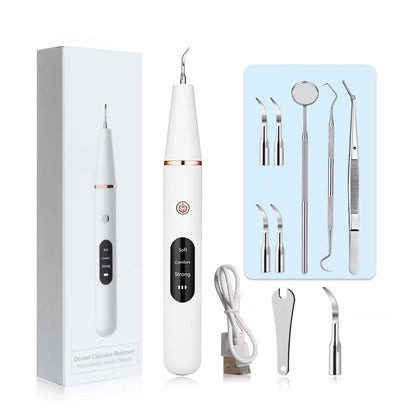 Electric Dental Teeth Calculus and Tartar Remover Kit, 5 Adjustable Modes with Led Light