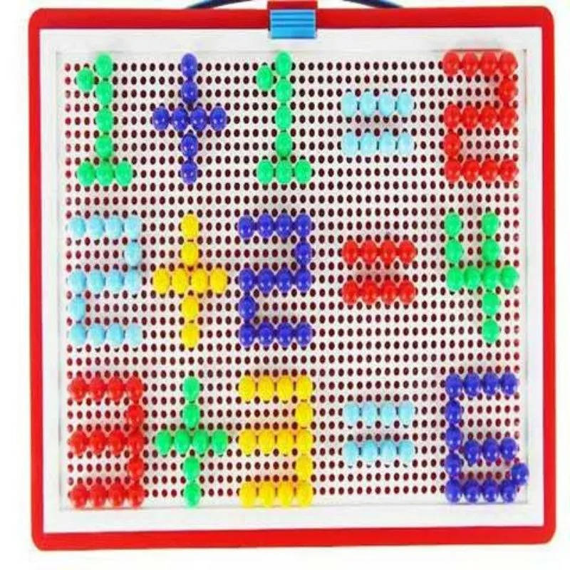 Peg Board Set 296 PCS Kids Mosaic Puzzle Toy with Storage Ages 3+