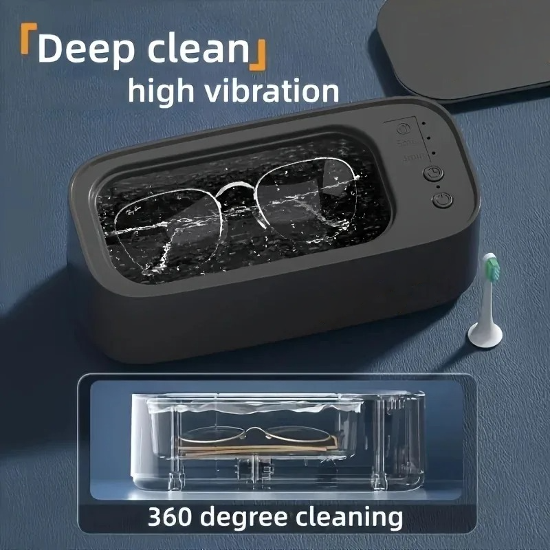 USB Ultrasonic Cleaner High Frequency Vibration Machine for Jewelry, Glasses, Watches and Dentures