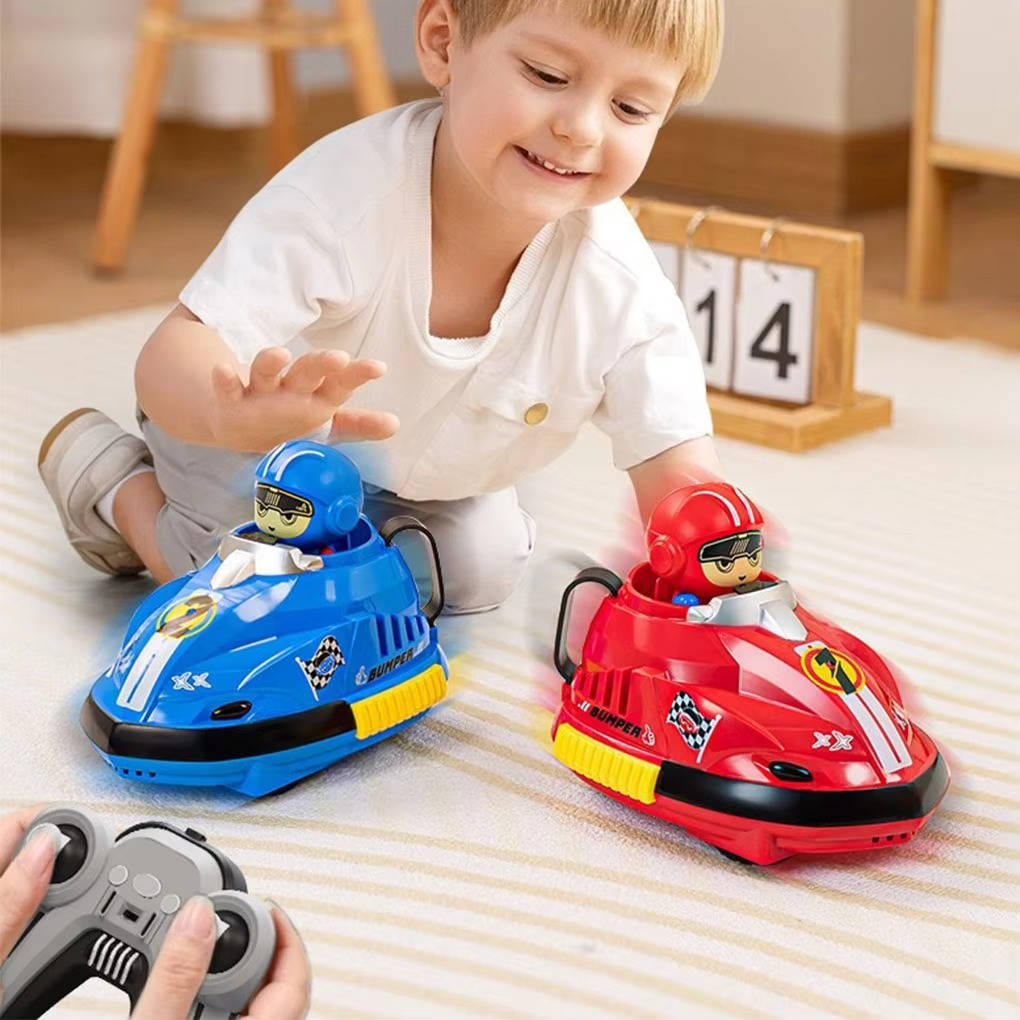 RC Bumper Cars 2 Pack with Ejecting Drivers, Remote Control Battle Cars for Kids Ages 3+