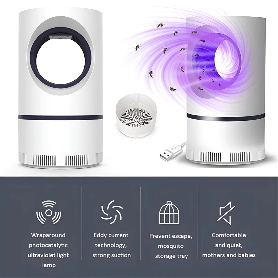 UV Light Insect Trap, Indoor/Outdoor Mosquito Fly Killer