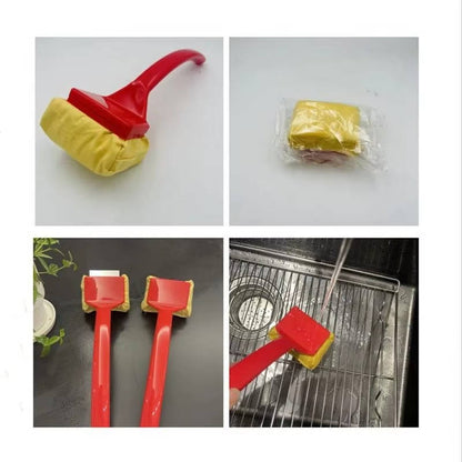 BBQ Grill Cleaner Brush, Steam Scrub Pad, Long Handle BBQ Cleaner