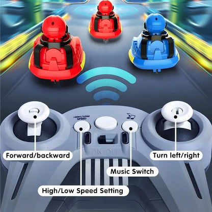 RC Bumper Cars 2 Pack with Ejecting Drivers, Remote Control Battle Cars for Kids Ages 3+