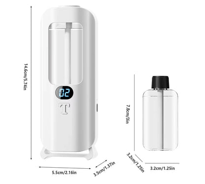 Air Humidifier and Aromatherapy Diffuser with Digital Display and Colored LED Lights