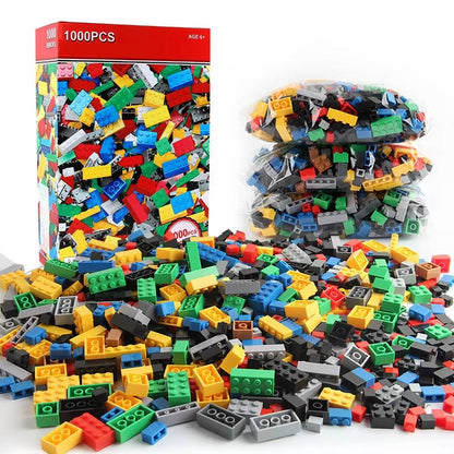 Building Blocks 1000 PCS Bulk Set Classic Bricks Toy for Kids Ages 6+