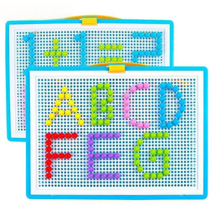 Peg Board Set 296 PCS Kids Mosaic Puzzle Toy with Storage Ages 3+