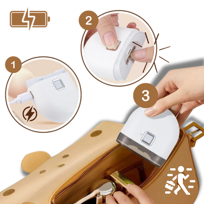 Electric Nail Clipper with Dual Speed Settings and Built-In LED Light