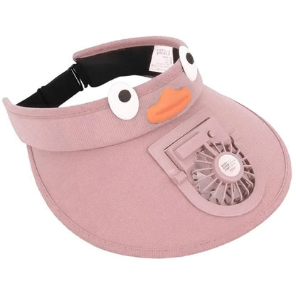 Kids Sun Visor Hat with Cooling Fan Hat