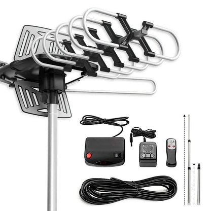 Outdoor HD TV Antenna with 360° Motor