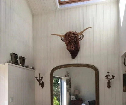 Wall Mounted Cow Sculpture