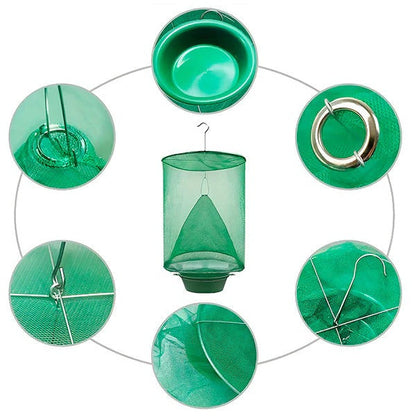 Reusable Fly Trap, Outdoor Hanging Fly Catcher, Chemical-Free and Washable