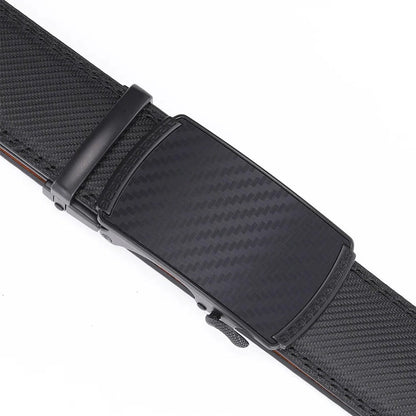 Mens Leather Belt with Automatic Buckle