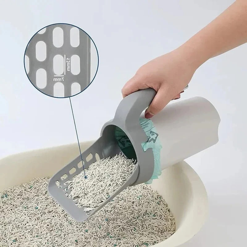 All in One Cat Litter Scoop, Gray