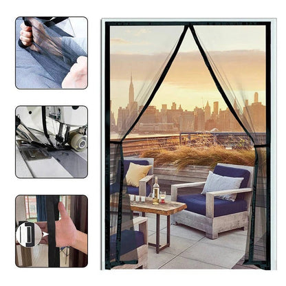 Adjustable Magnetic Screen Door for Insect Protection