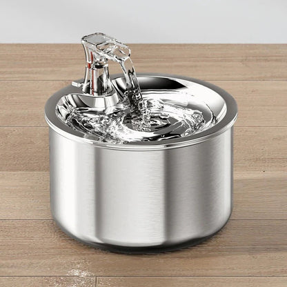 PurrFlow Smart Cat Fountain Stainless Steel with Filter and Auto-Sensor