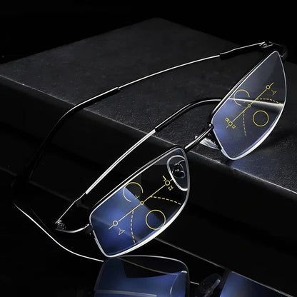 Smart Progressive Reading Glasses with Blue Light and UV Protection